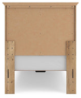 Fenderport Tan Twin Panel Storage Bed with Storage Footboard (Online Special Price)
