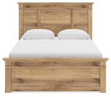 Fenderport Tan Queen Panel Storage Bed with Panel Footboard and Under Bed Storage