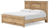 Fenderport Tan King Panel Storage Bed with Panel Footboard and Under Bed Storage (Online Special Price)