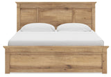Makidern Tan King Panel Bed, Dresser, Mirror and 2 Nightstands (Online Special Price)