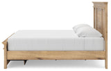 Fenderport Tan King Panel Storage Bed with Storage Footboard and Under Bed Storage (Online Special Price)