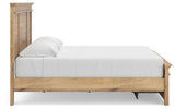 Fenderport Tan King Panel Storage Bed with Storage Footboard