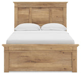 Fenderport Tan Full Panel Storage Bed with Panel Footboard and 2 Under Bed Storage Units