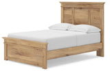 Fenderport Tan Full Panel Storage Bed with Panel Footboard and Under Bed Storage