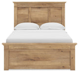 Fenderport Tan Full Panel Storage Bed with Panel Footboard and Under Bed Storage