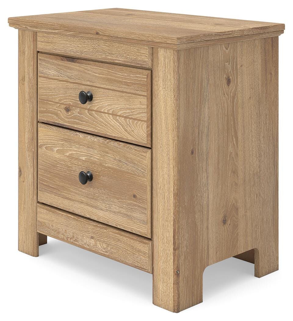 Makidern Tan King Panel Bed, Dresser, Mirror and 2 Nightstands (Online Special Price)