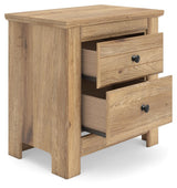 Makidern Tan King Panel Bed, Dresser, Mirror and 2 Nightstands (Online Special Price)