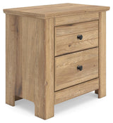 Makidern Tan King Panel Bed, Dresser, Mirror and 2 Nightstands (Online Special Price)