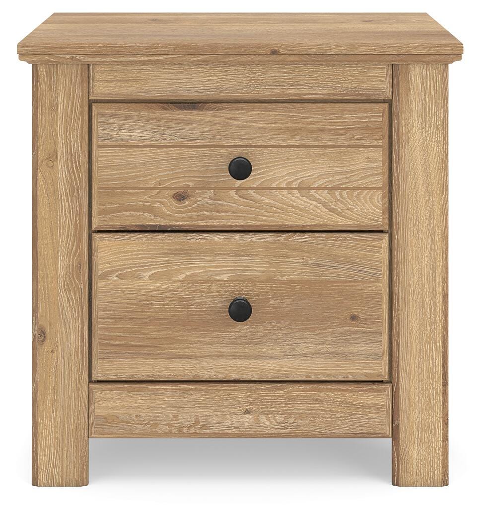 Makidern Tan King Panel Bed, Dresser, Mirror and 2 Nightstands (Online Special Price)