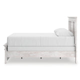 Makidern Whitewash Queen Panel Bed, Dresser, Mirror and Nightstand (Online Special Price)