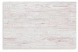 Makidern Whitewash Queen Panel Bed, Dresser, Mirror and Nightstand (Online Special Price)