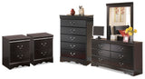 Huey Vineyard Black Dresser, Mirror, Chest and 2 Nightstands (Online Special Price)