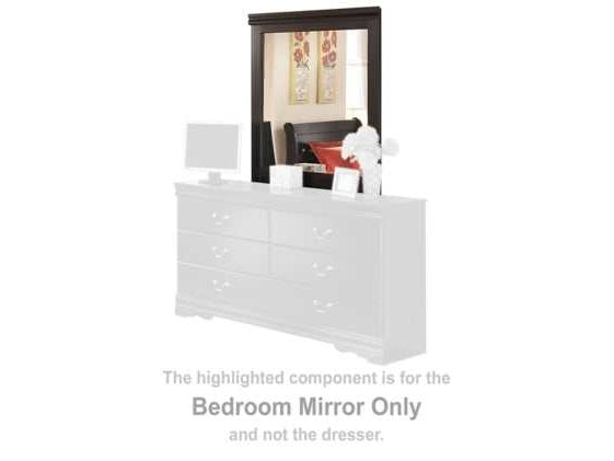 Huey Vineyard Black Bedroom Mirror - Ornate Home