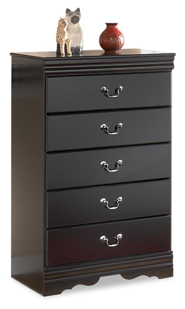 Huey Vineyard Black Dresser, Mirror, Chest and 2 Nightstands (Online Special Price)