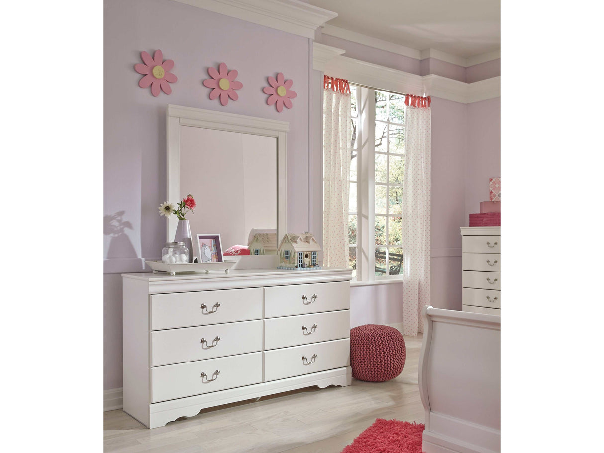 Anarasia White Dresser & Mirror - Ornate Home