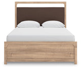 Hollymount Tan Queen Upholstered Platform Bed (Online Special Price)