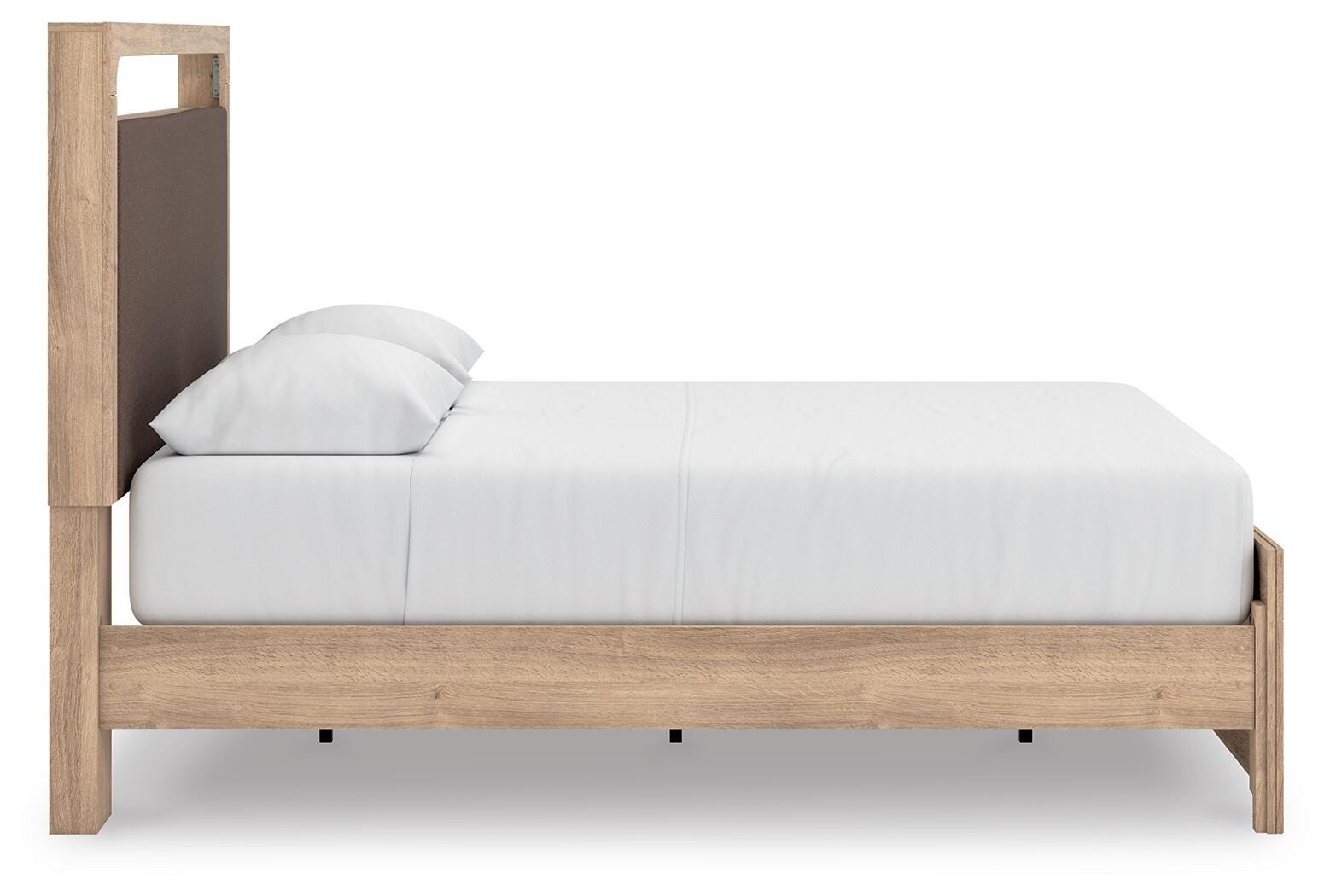 Hollymount Tan Queen Upholstered Platform Bed (Online Special Price)
