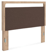 Hollymount Tan/Brown Queen Upholstered Panel Headboard