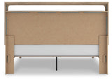 Hollymount Tan King Upholstered Platform Bed