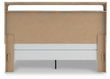 Hollymount Tan King Upholstered Panel Bed (Online Special Price)