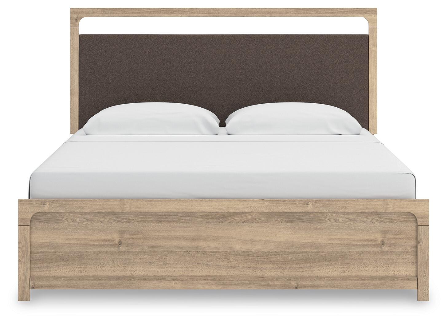 Hollymount Tan King Upholstered Panel Bed