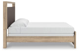 Hollymount Tan King Upholstered Panel Bed