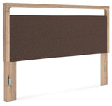 Hollymount Tan/Brown King Upholstered Panel Headboard
