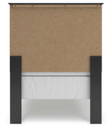 Maribel Black Twin Panel Bed and Nightstand (Online Special Price)