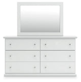 Bostwick Shoals White Twin Panel Bed, Dresser, Mirror and Nightstand