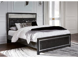 Kaydell Black Queen Upholstered Panel Platform Bed - Ornate Home