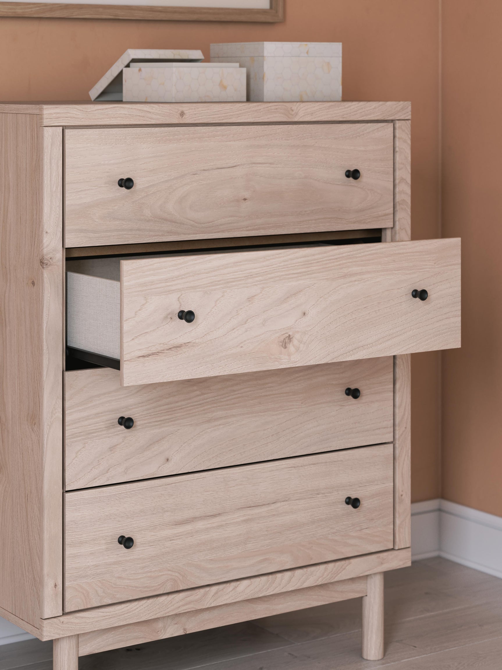 Shapella Tan Chest of Drawers