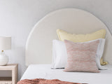 Shapella Tan/White Full Upholstered Panel Bed
