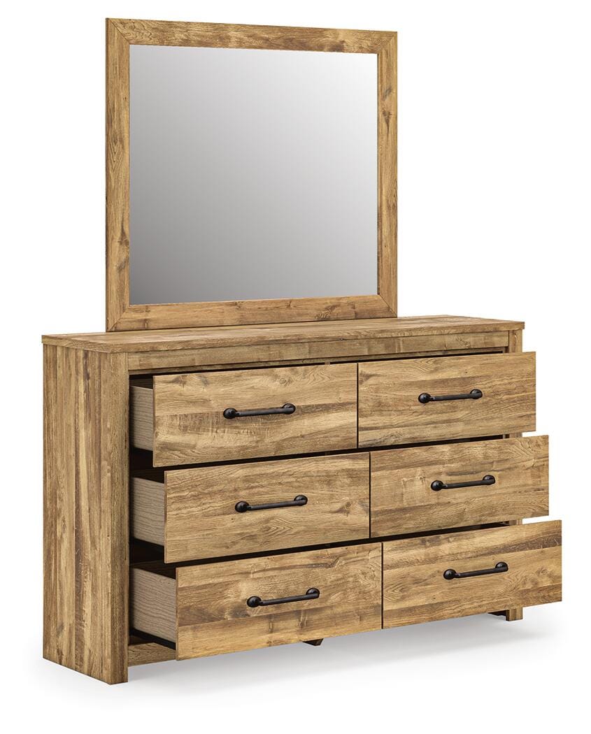 Branstony Brown Dresser and Mirror