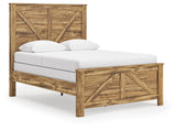 Branstony Brown Queen Crossbuck Panel Bed