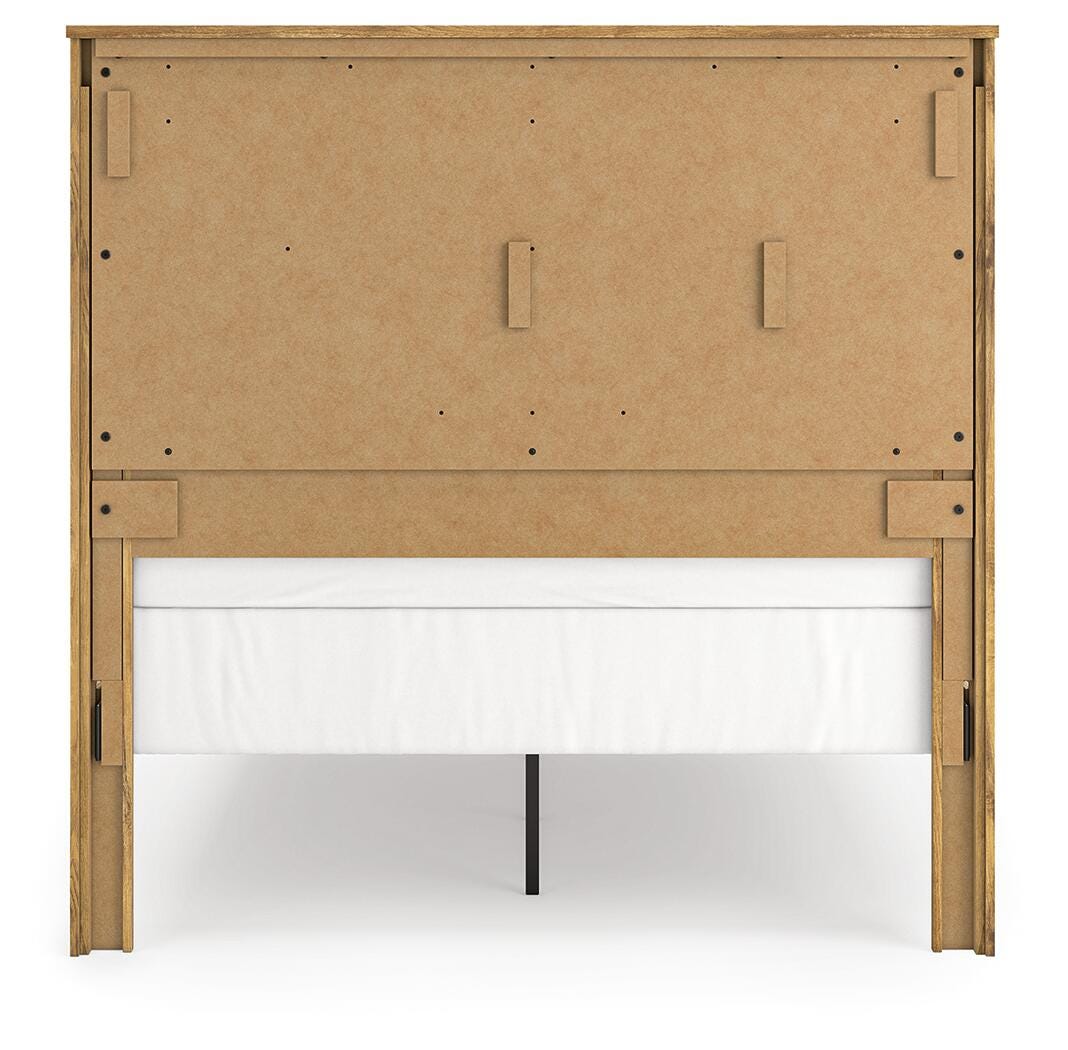 Branstony Brown Queen Crossbuck Panel Bed