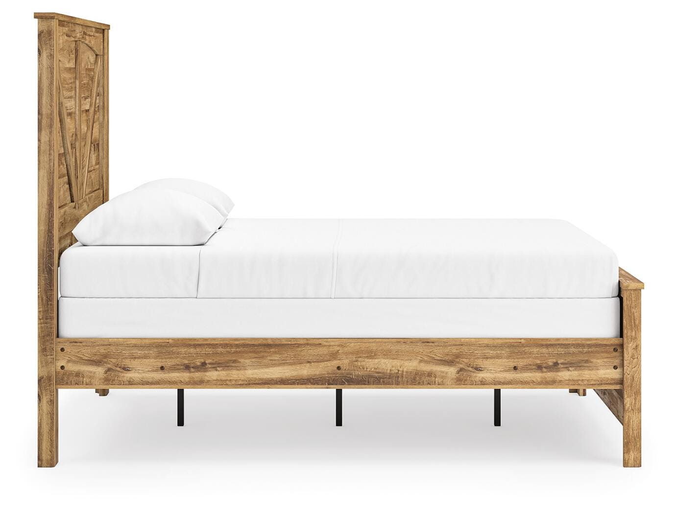 Branstony Brown Queen Crossbuck Panel Bed