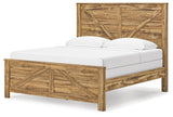 Branstony Brown King Crossbuck Panel Bed (Online Special Price)