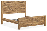 Branstony Brown King Crossbuck Panel Bed