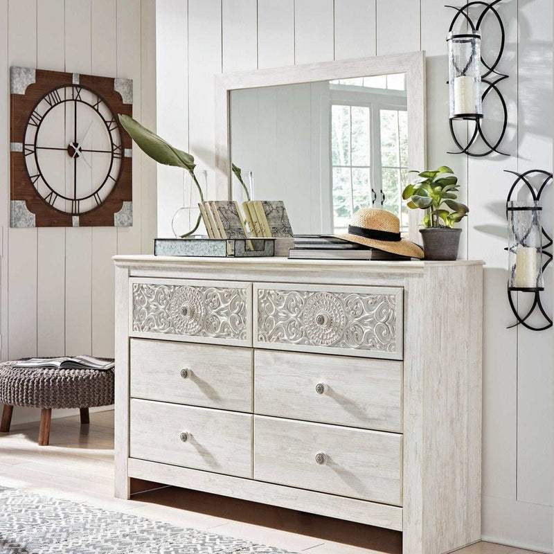 Paxberry Whitewash Dresser & Mirror - Ornate Home