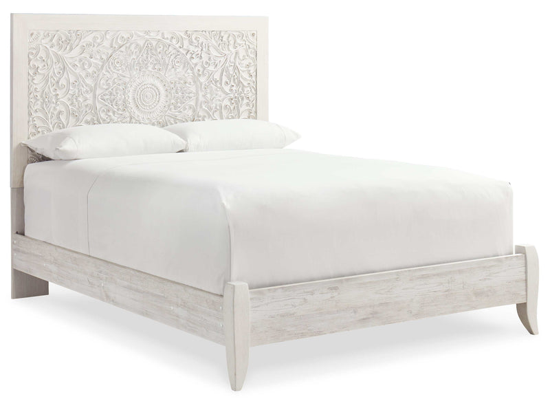 Paxberry Whitewash Queen Panel Bed - Ornate Home