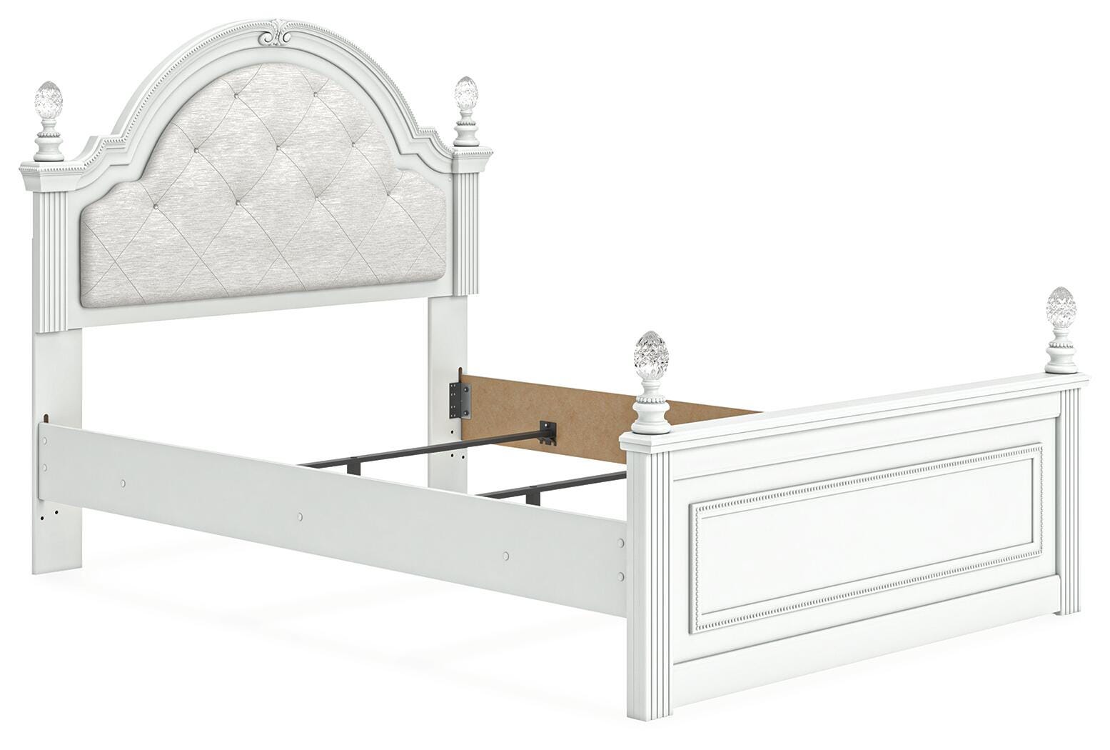 Maylilly White Full Upholstered Panel Bed