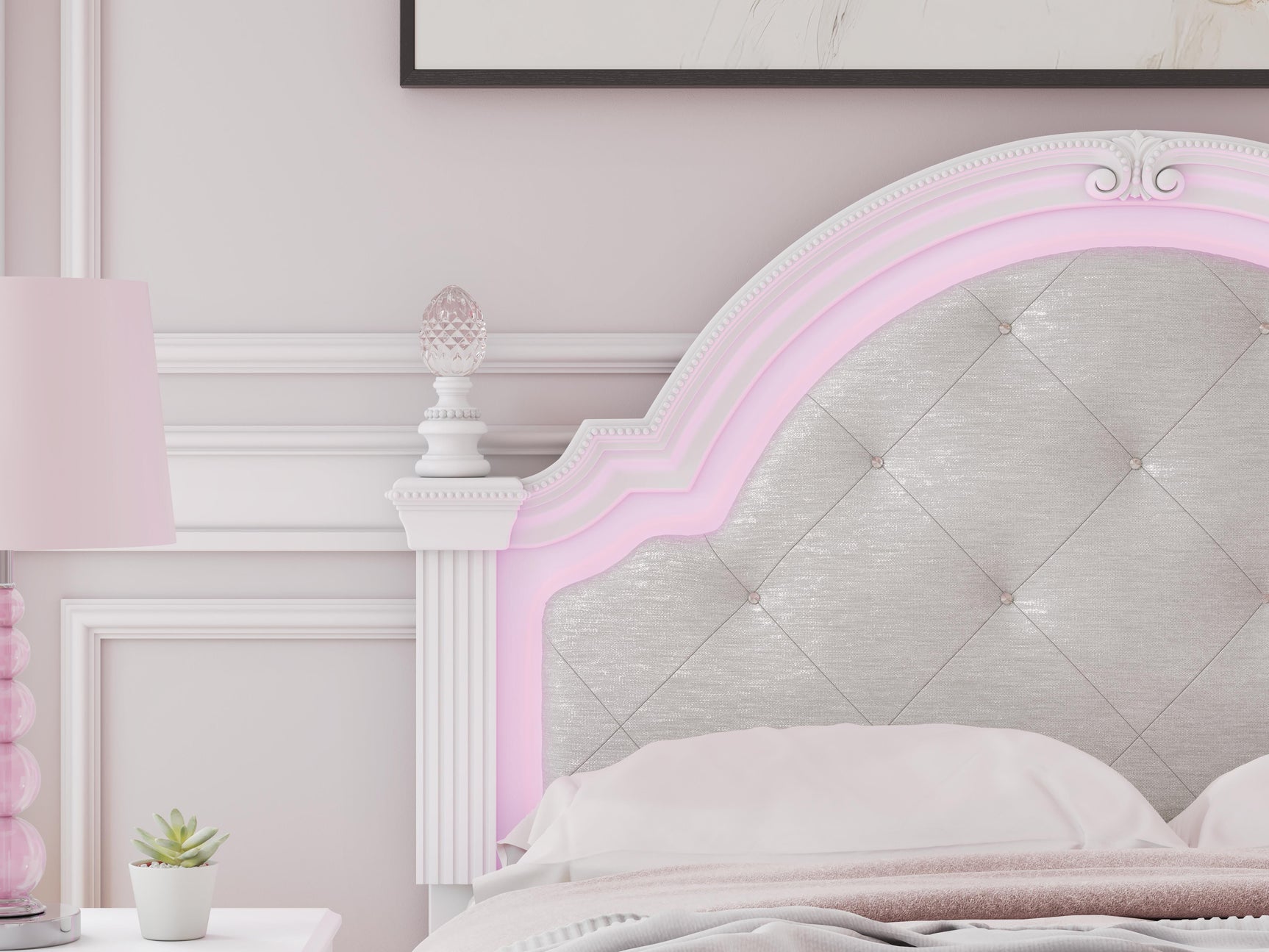 Maylilly White Full Upholstered Panel Headboard