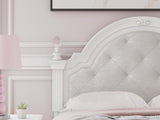 Maylilly White Full Upholstered Panel Headboard (Online Special Price)