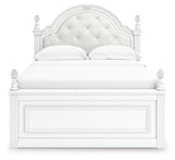 Maylilly White Full Upholstered Panel Bed
