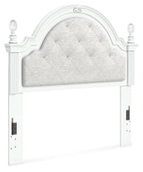 Maylilly White Full Upholstered Panel Headboard
