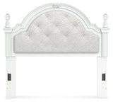 Maylilly White Full Upholstered Panel Headboard