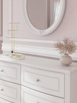 Maylilly White Dresser and Mirror