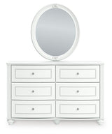 Maylilly White Dresser and Mirror