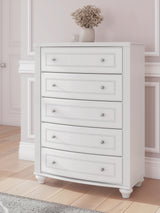 Maylilly White Chest of Drawers