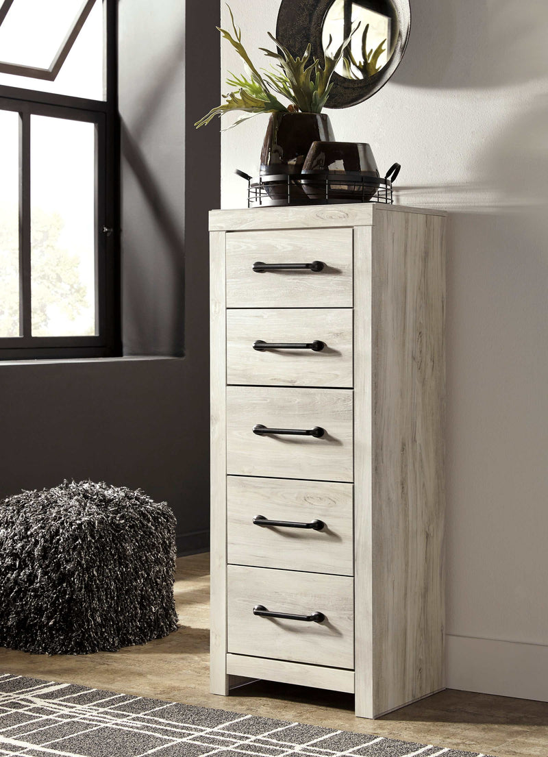 Cambeck Whitewash Narrow Chest of Drawers - Ornate Home